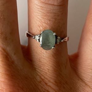 Real Jade/Diamond Ring
